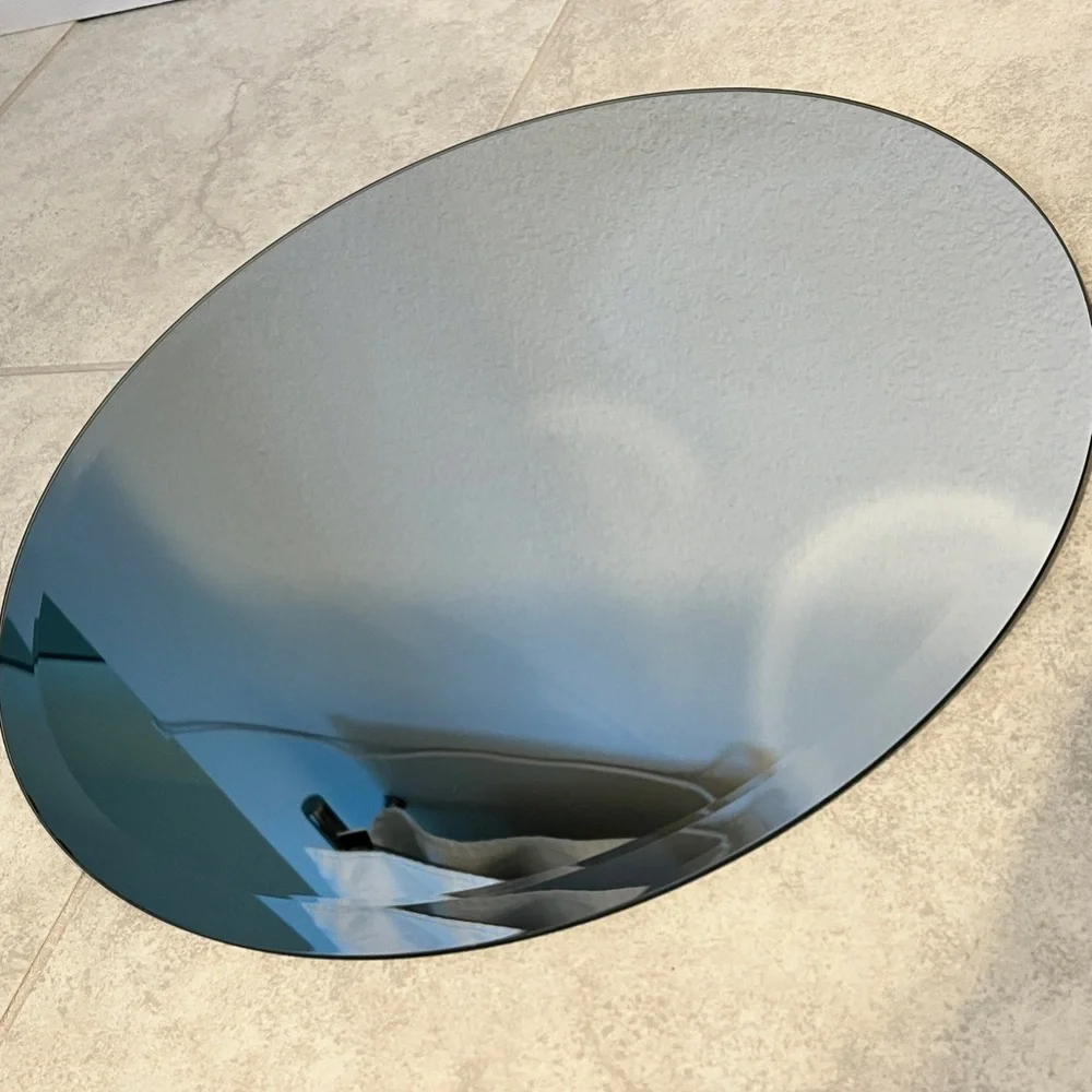 21 in Vintage Frameless Beveled‎ Round Wall Mirror